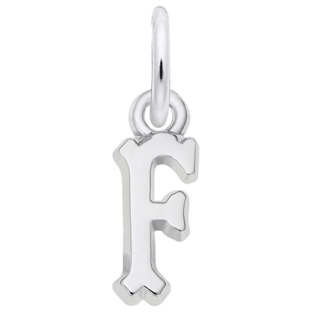 Small Serif Initial F Charm - Elegant Personalized Jewelry 5420-006
