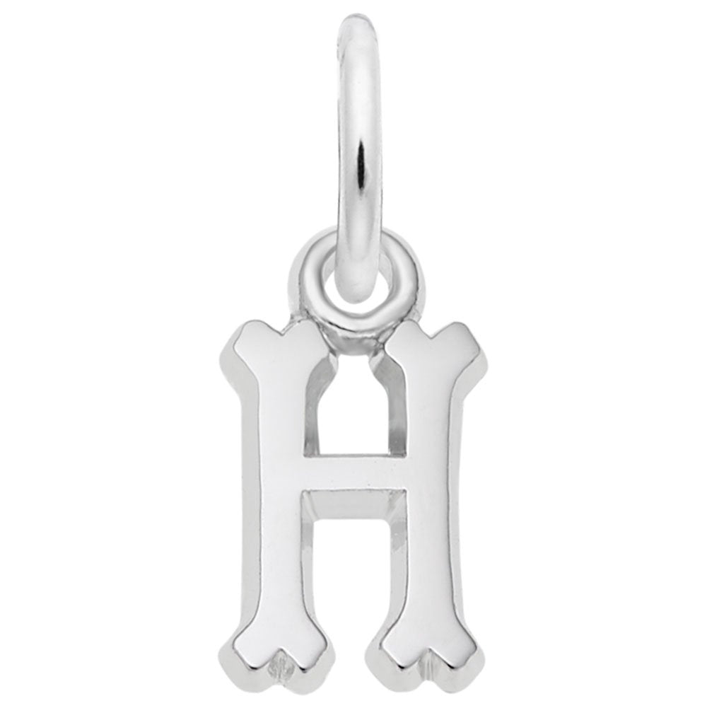 Small Serif Initial 'H' Charm - Elegant Personalized Jewelry 5420-008