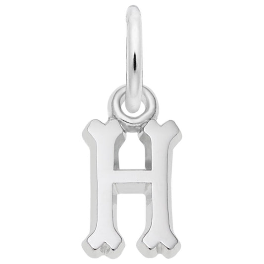 Small Serif Initial 'H' Charm - Elegant Personalized Jewelry 5420-008
