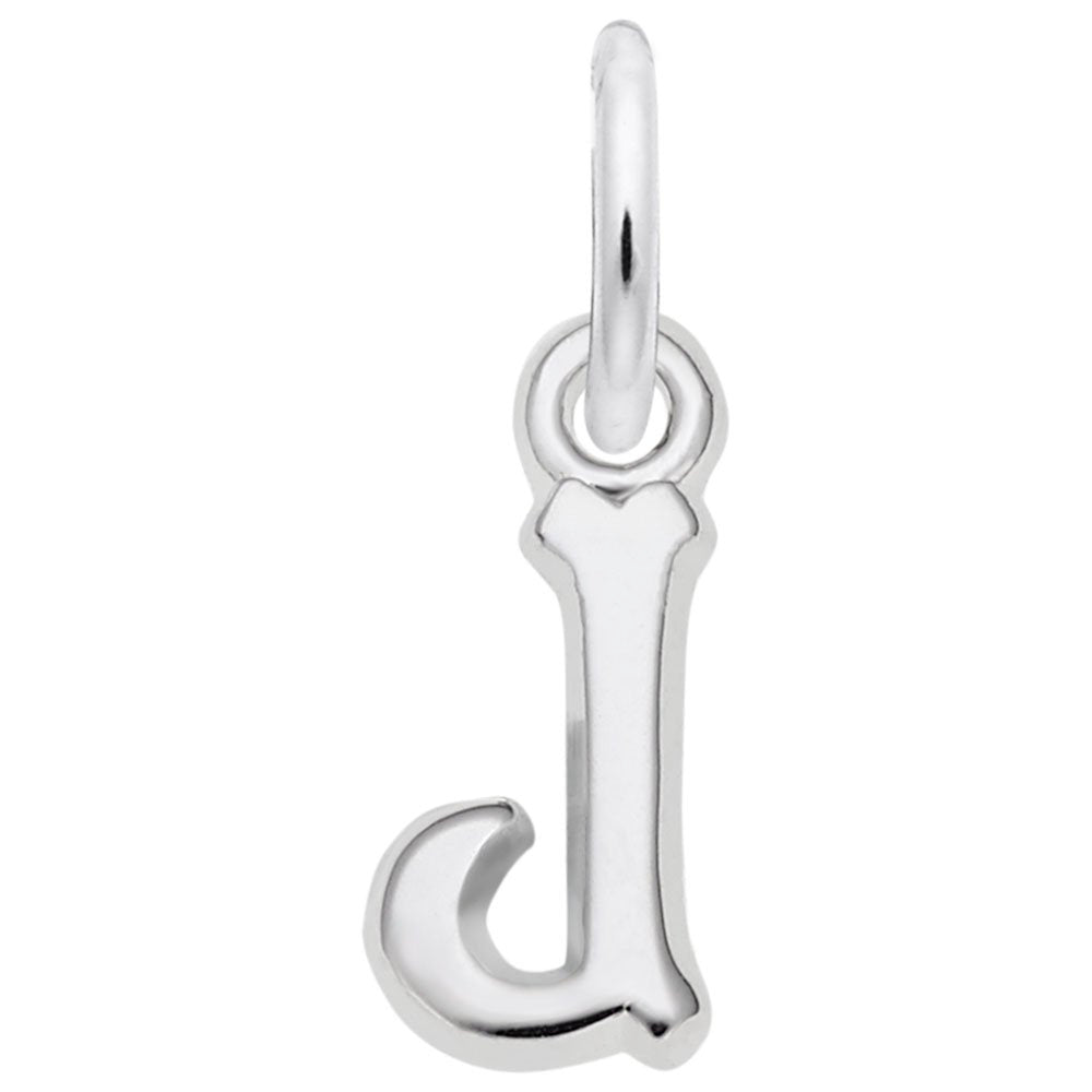 Small Serif Initial 'J' Charm - Elegant Personalized Jewelry 5420-010
