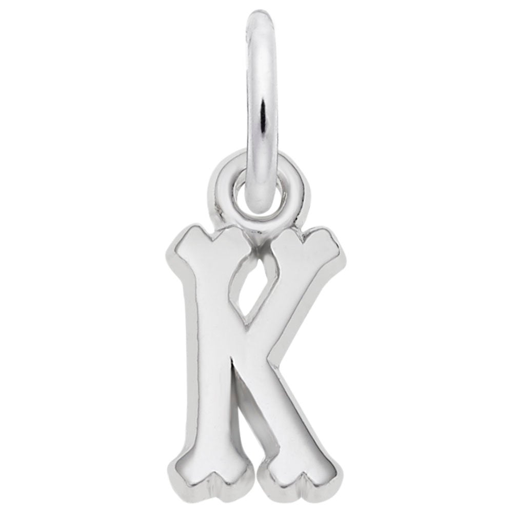 Small Serif Initial K Charm - Elegant Personalized Jewelry Piece 5420-011