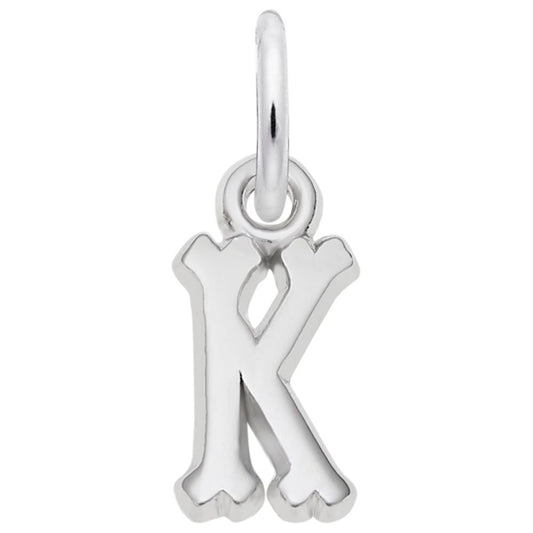 Small Serif Initial K Charm - Elegant Personalized Jewelry Piece 5420-011