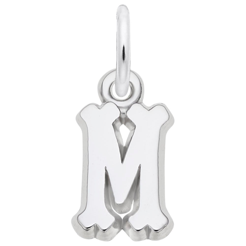 Small Serif Initial 'M' Charm - Elegant Personalized Jewelry 5420-013
