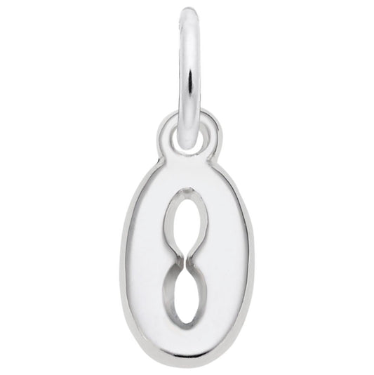 Small Serif Initial 'O' Charm - Elegant Personalized Jewelry 5420-015