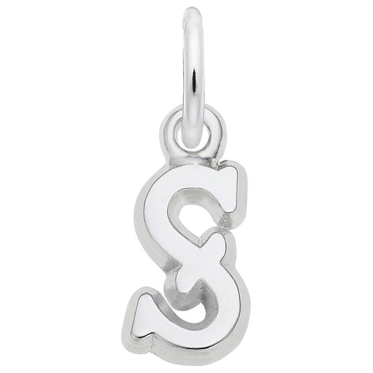 Small Serif Initial 'S' Charm - Elegant Personalized Jewelry 5420-019