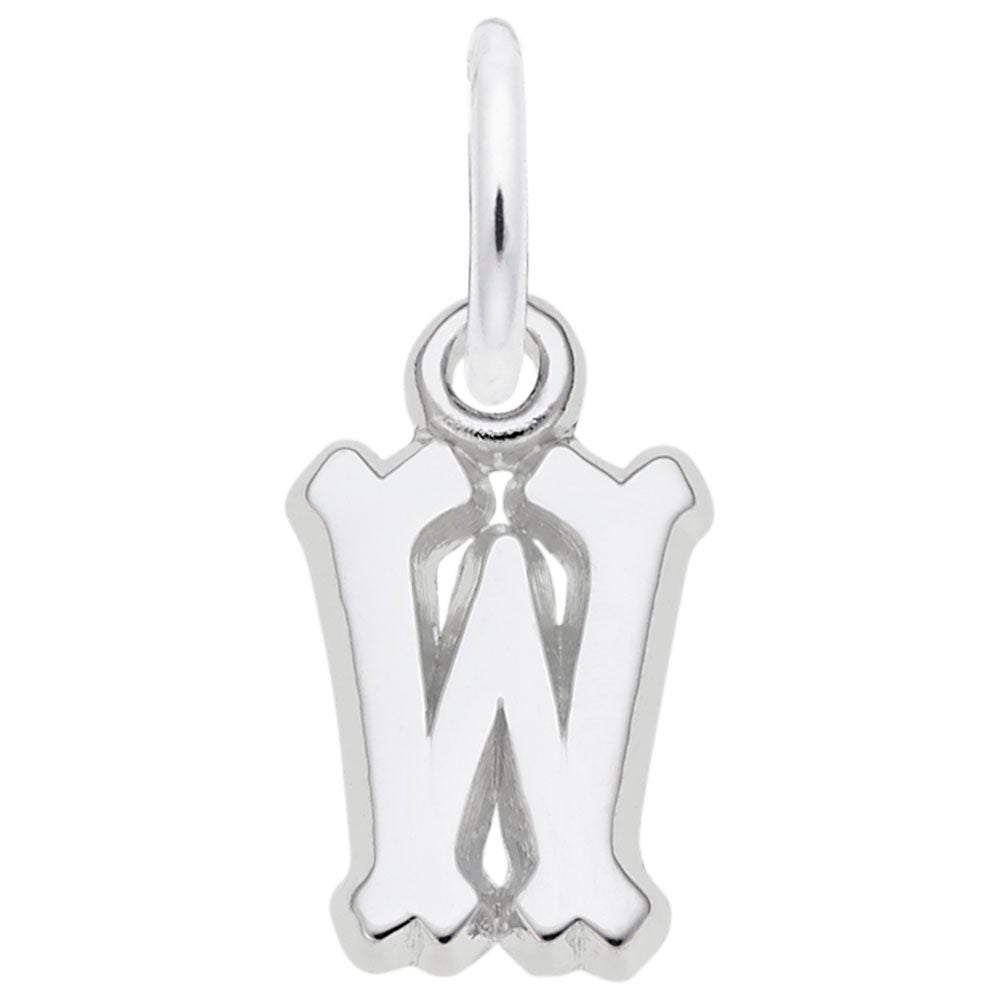 Small Serif Initial W Charm - Elegant Personalized Jewelry 5420-023