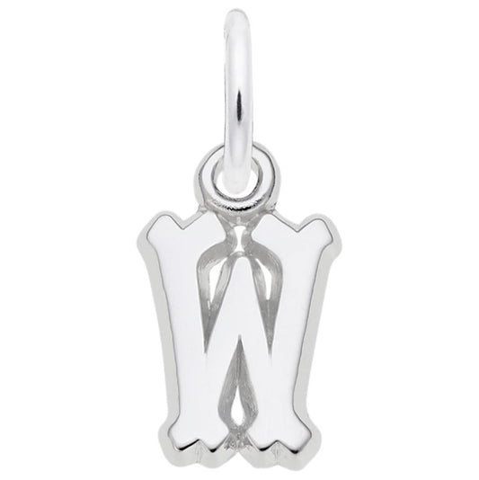 Small Serif Initial W Charm - Elegant Personalized Jewelry 5420-023