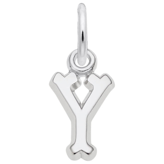 Small Serif Initial Y Charm - Elegant Personalized Jewelry Piece 5420-025