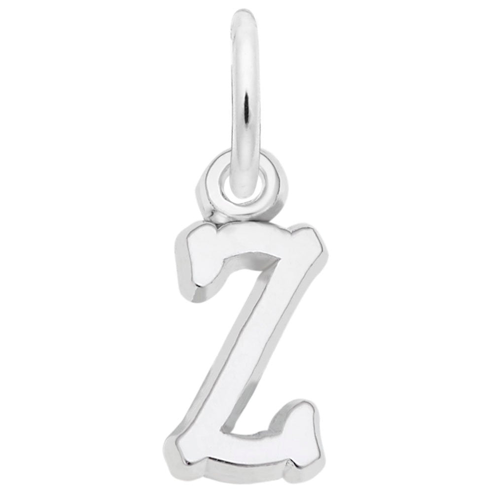 Small Serif Initial Z Charm - Elegant Personalized Jewelry Piece 5420-026
