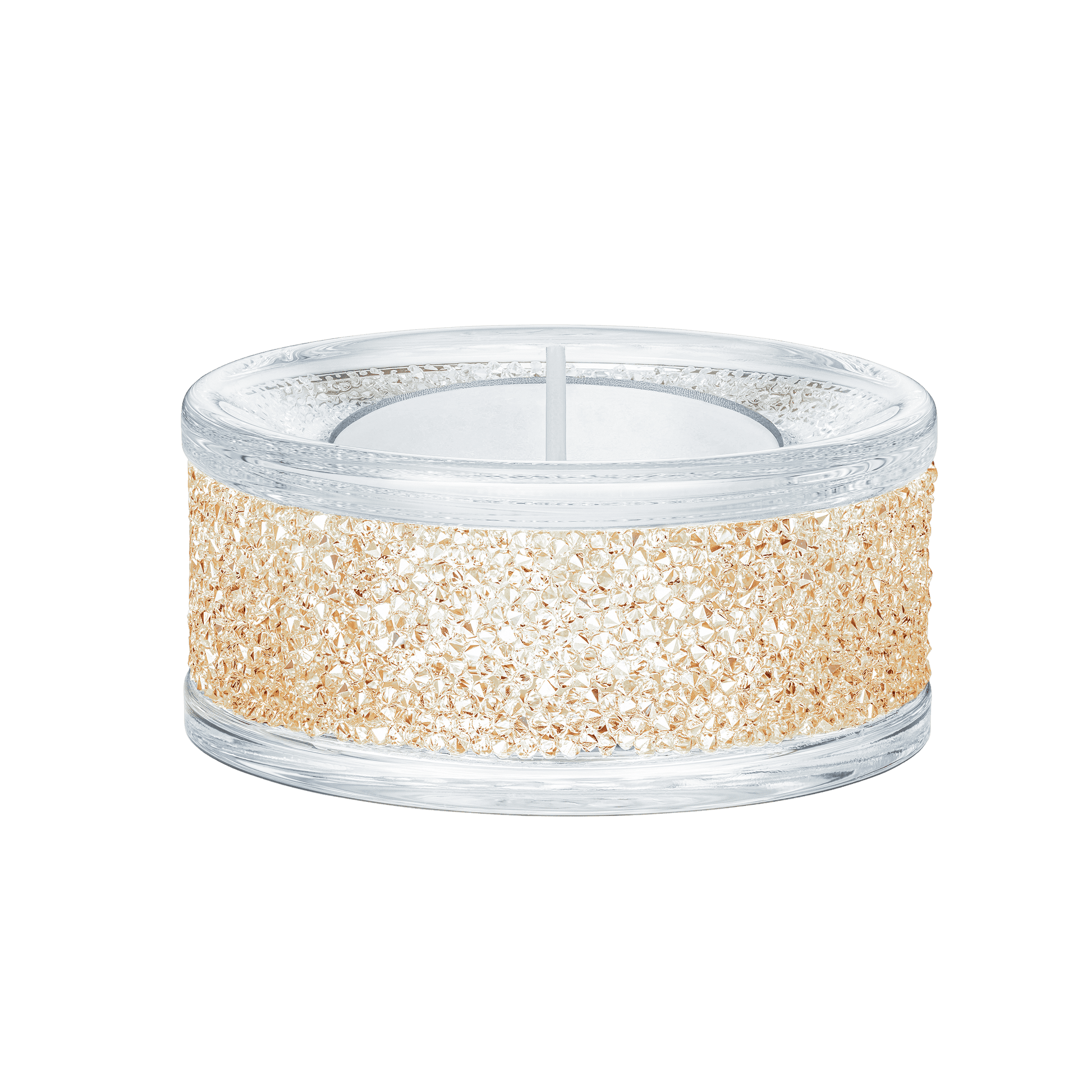 Shimmer tea light holder, Gold tone