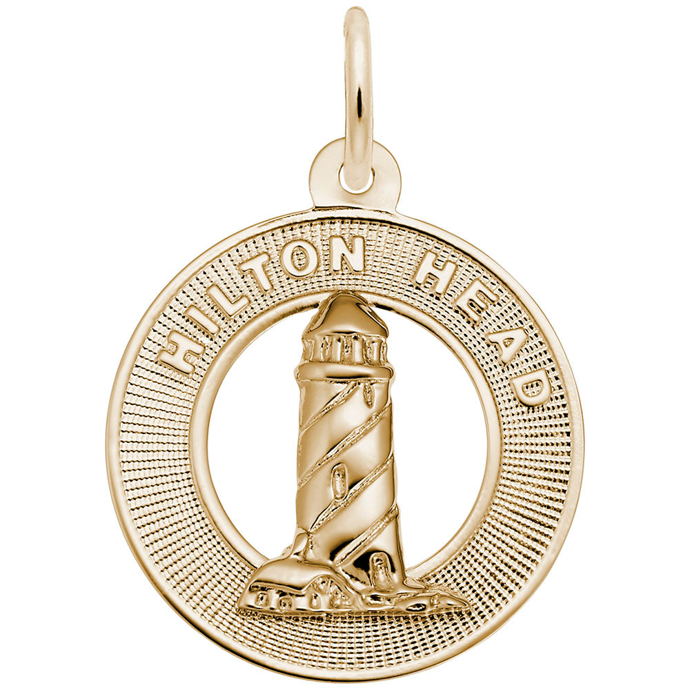 Hilton Head SC Lighthouse Charm - Nautical Jewelry for Collectors 5513
