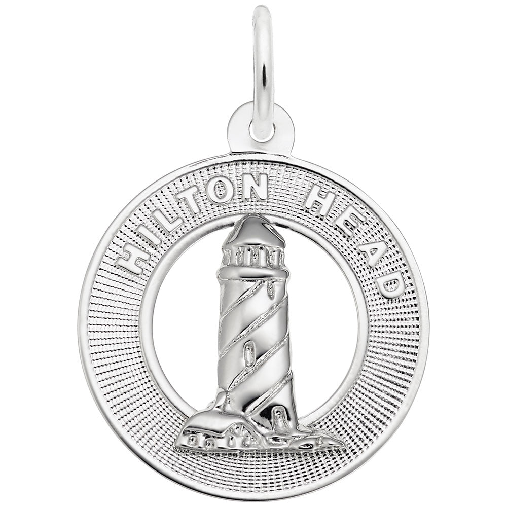 Hilton Head SC Lighthouse Charm - Nautical Jewelry for Collectors 5513
