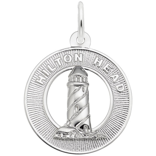 Hilton Head SC Lighthouse Charm - Nautical Jewelry for Collectors 5513