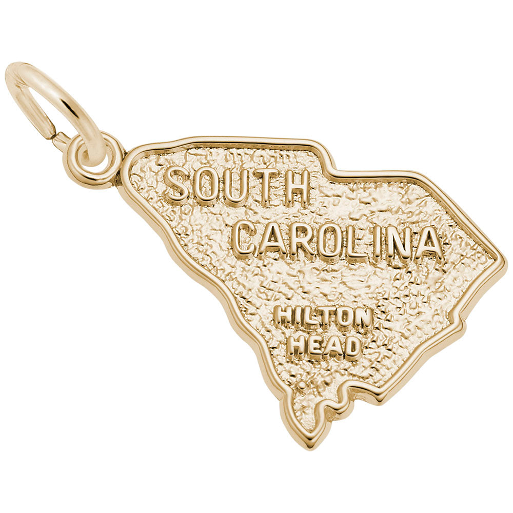 Hilton Head SC Map Charm - Travel Souvenir Jewelry Gift 5514