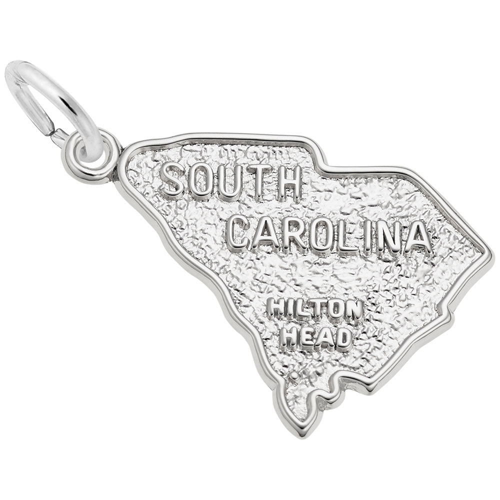 Hilton Head SC Map Charm - Travel Souvenir Jewelry Gift 5514