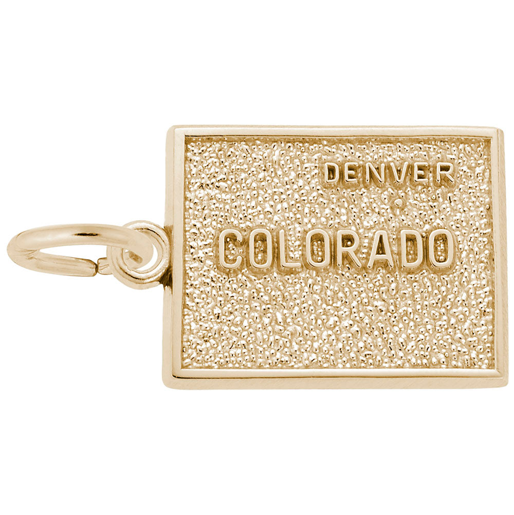 Denver Colorado Map Charm - Travel Souvenir Jewelry Gift 5517