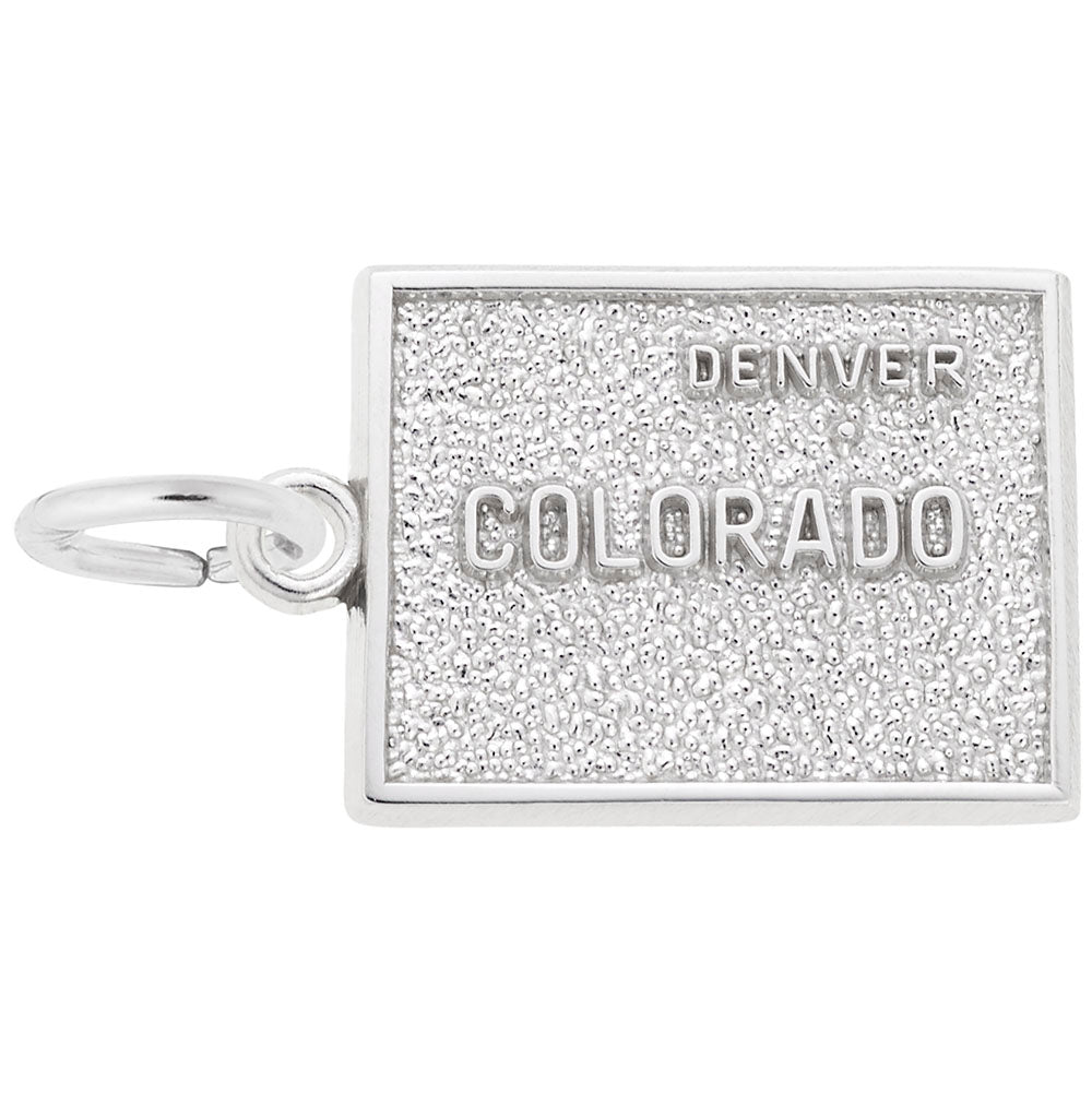 Denver Colorado Map Charm - Travel Souvenir Jewelry Gift 5517