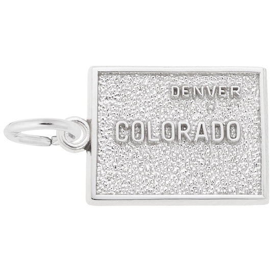 Denver Colorado Map Charm - Travel Souvenir Jewelry Gift 5517