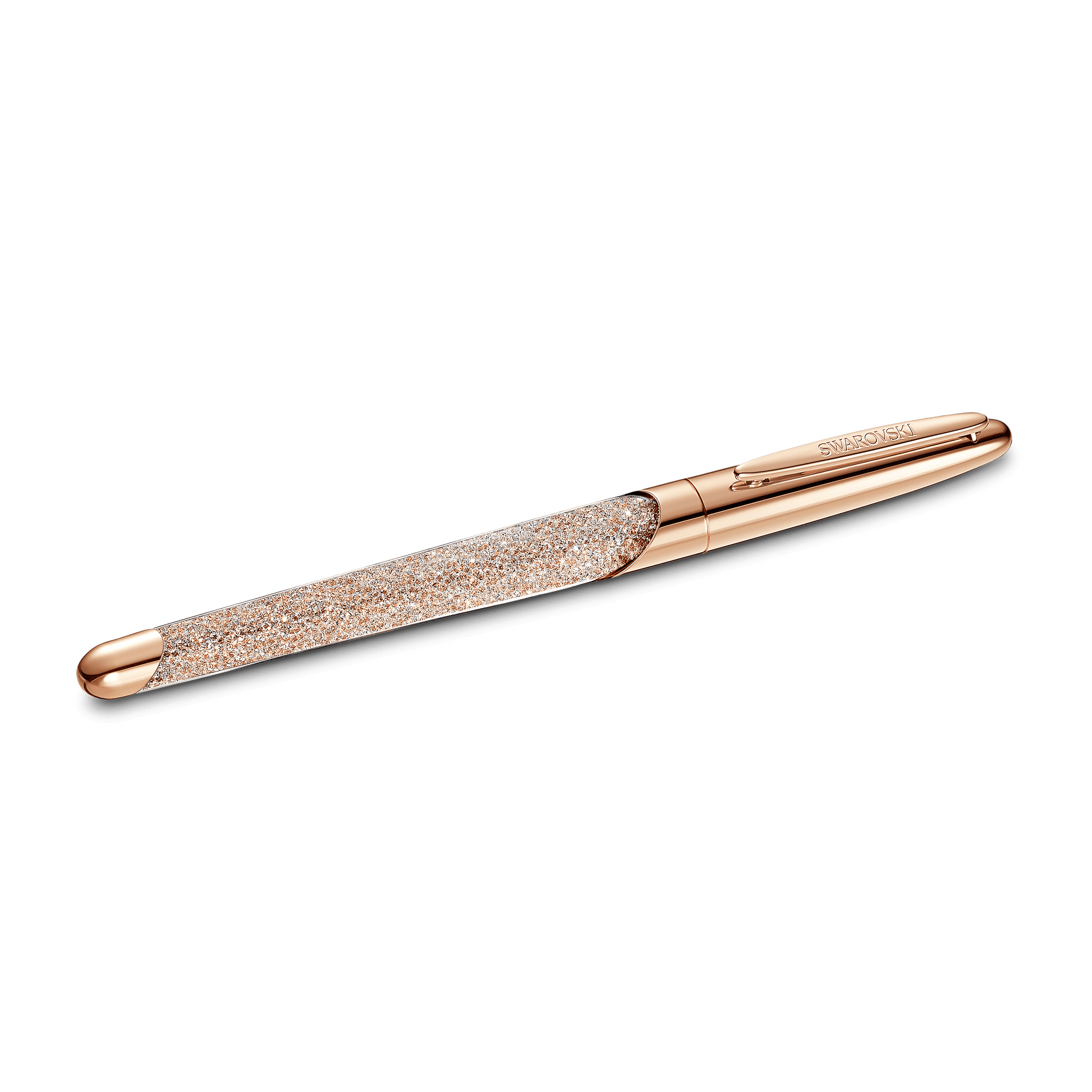 Crystalline rollerball pen, Rose gold tone, Rose gold-tone plated