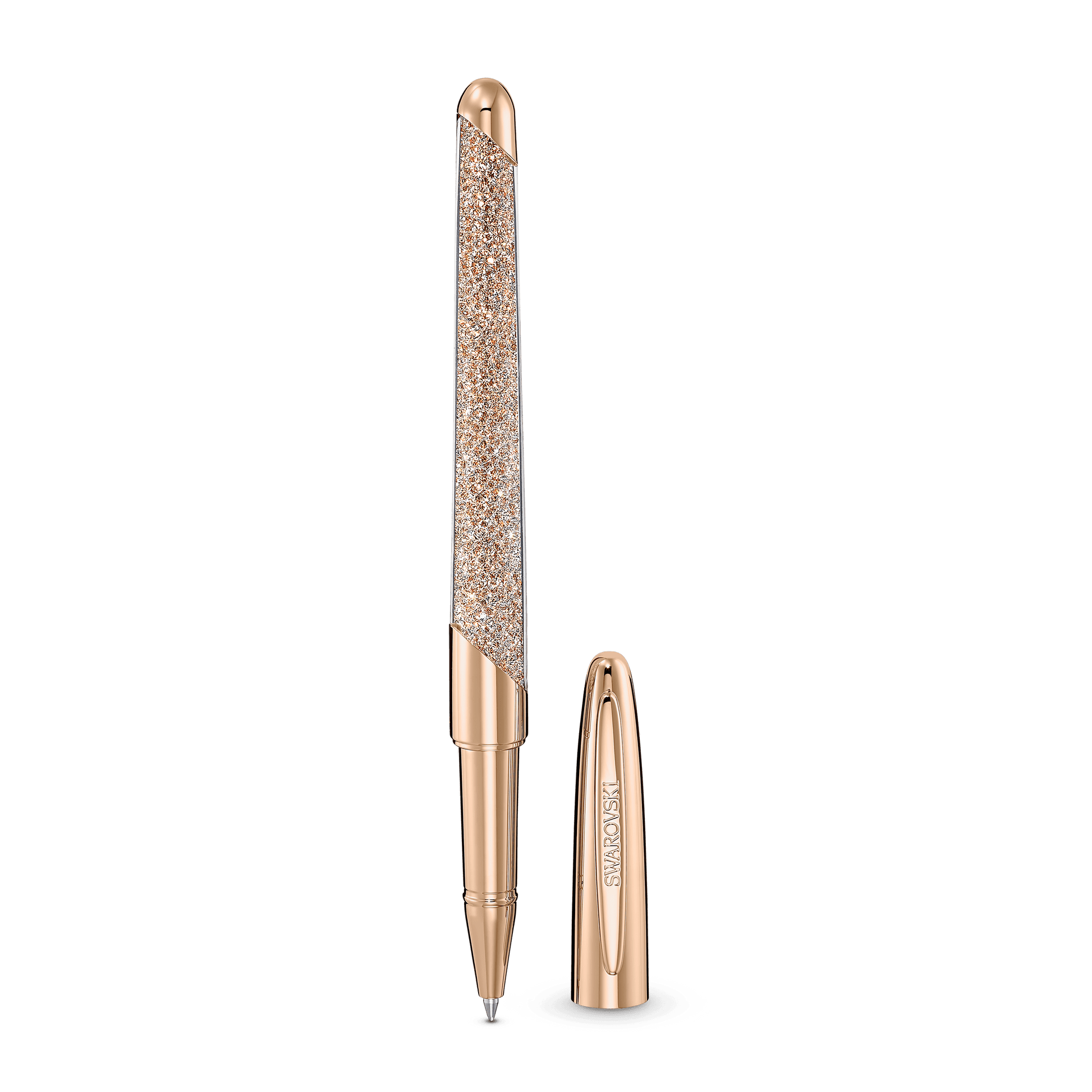 Crystalline rollerball pen, Rose gold tone, Rose gold-tone plated