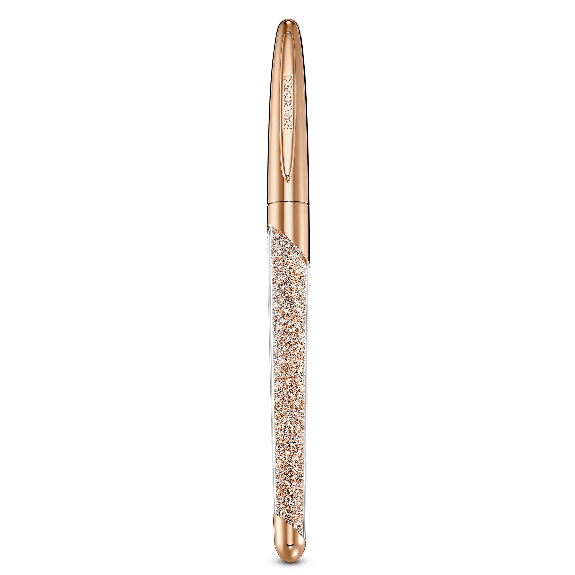 Crystalline rollerball pen, Rose gold tone, Rose gold-tone plated