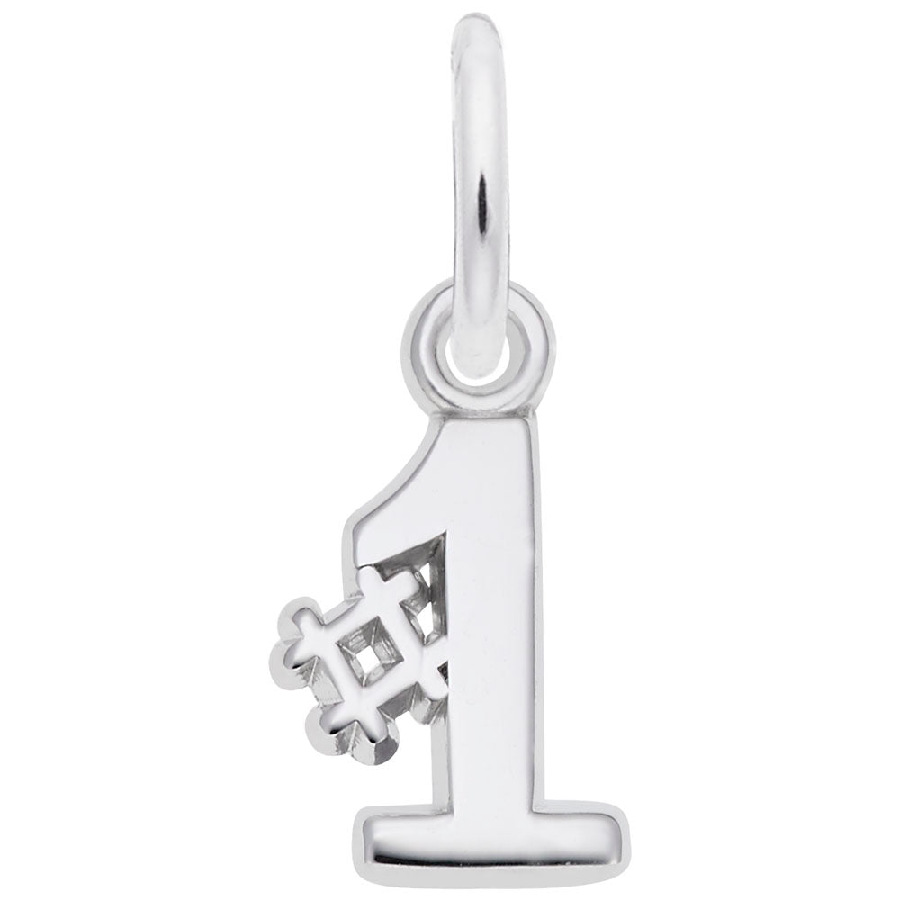 Number One Accent Charm for Personalized Jewelry Designs 5549