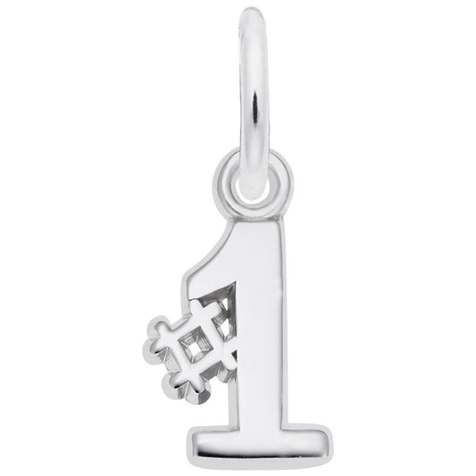 Number One Accent Charm for Personalized Jewelry Designs 5549