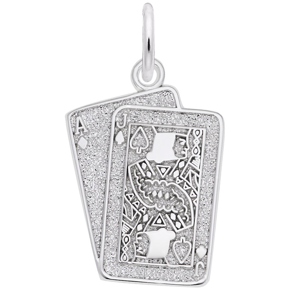 Blackjack Charm for Good Luck in Gaming - Rembrandt Charms 5569