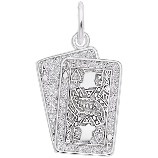 Blackjack Charm for Good Luck in Gaming - Rembrandt Charms 5569