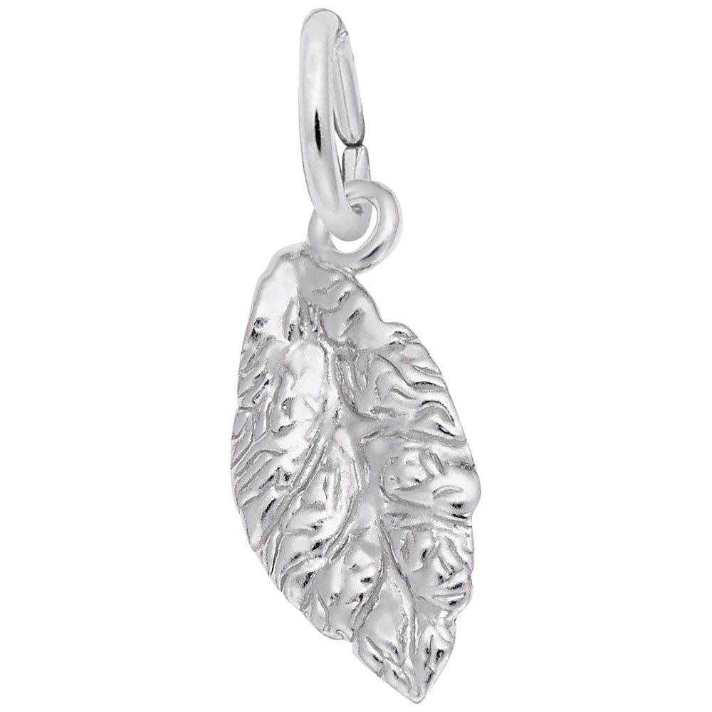 Autumn Tobacco Leaf Charm - Elegant Fall Jewelry Accessory 5574