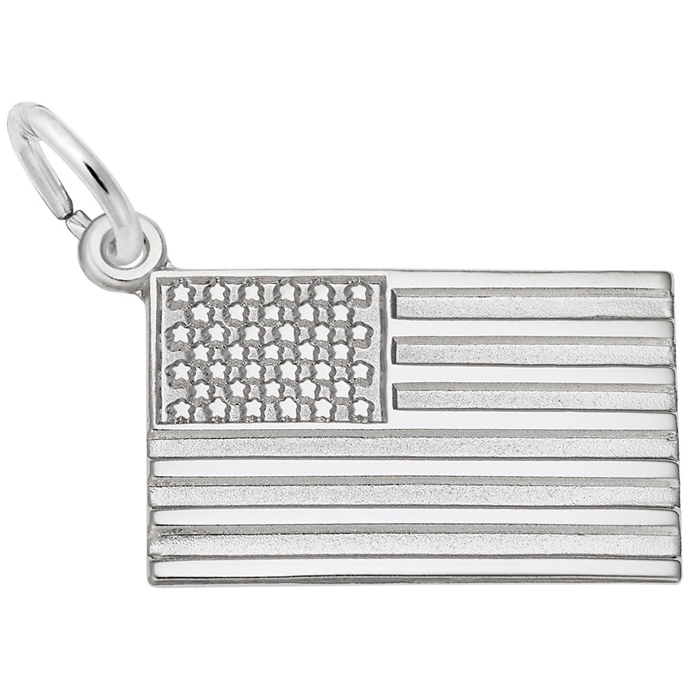 American Flag Charm for Travel Bracelets - USA Pride Accessory 5590