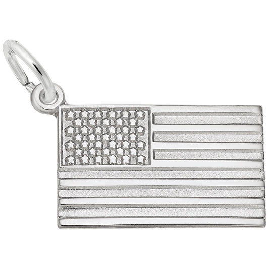 American Flag Charm for Travel Bracelets - USA Pride Accessory 5590