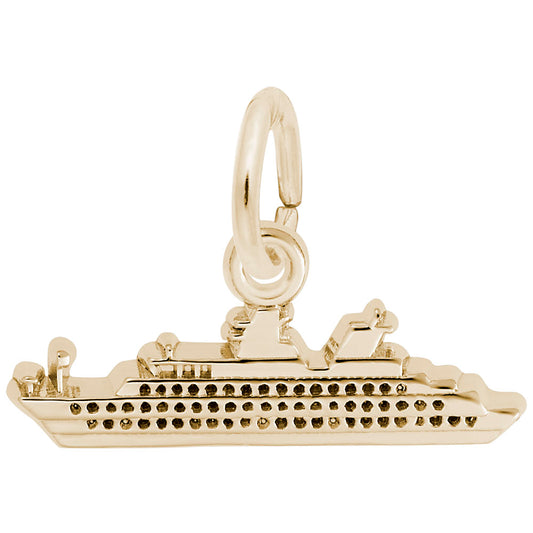 Small Ocean Liner Charm - Nautical Jewelry for Sea Lovers 5596