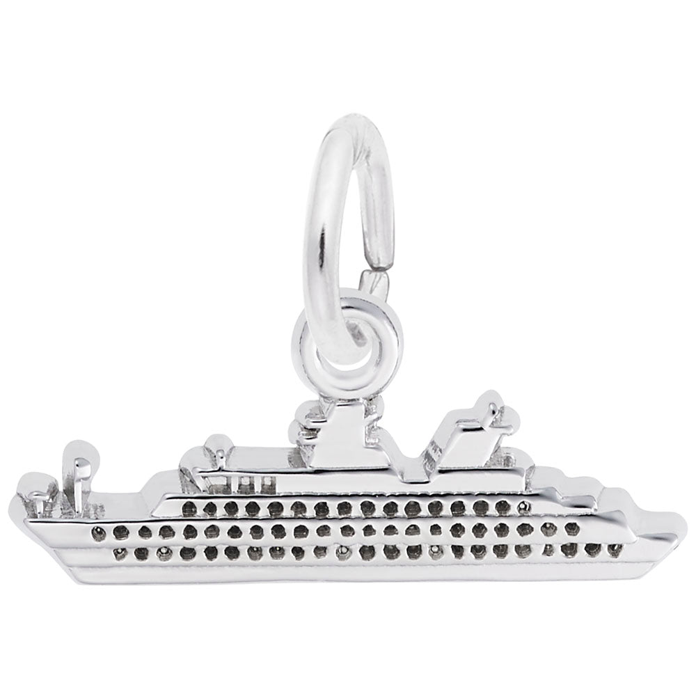 Small Ocean Liner Charm - Nautical Jewelry for Sea Lovers 5596