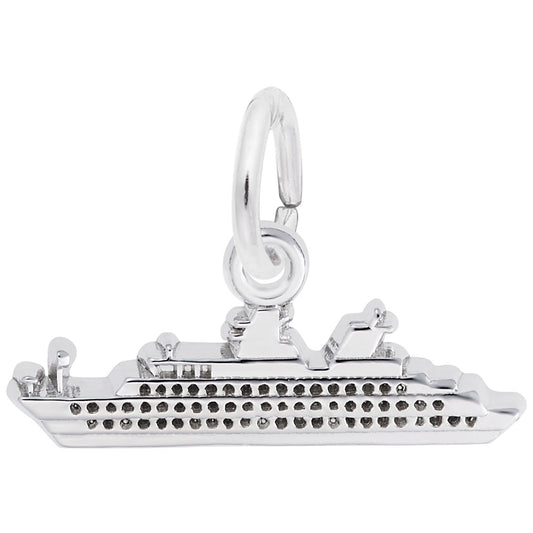 Small Ocean Liner Charm - Nautical Jewelry for Sea Lovers 5596