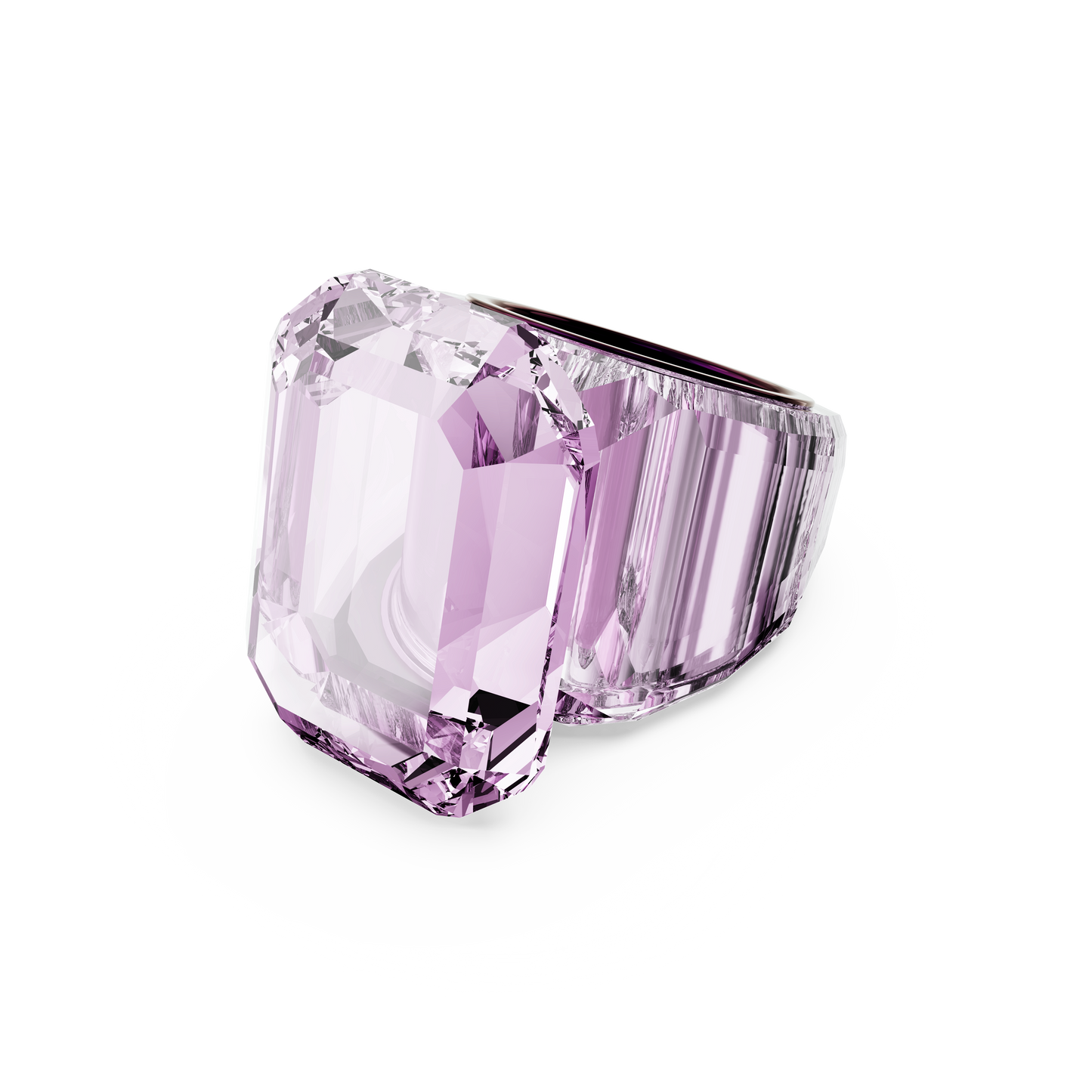 Swarovski Lucent cocktail ring, Octagon cut, Pink