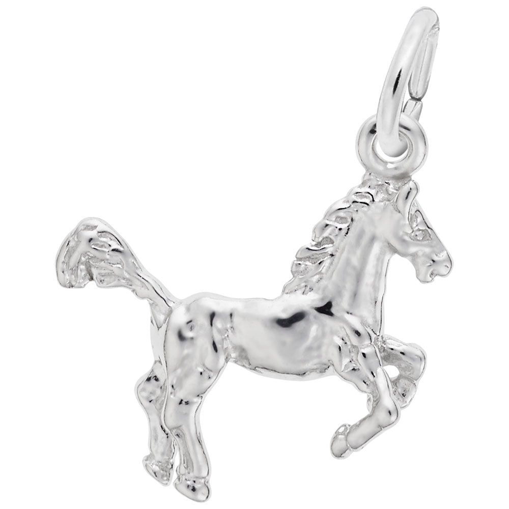Leaping Horse Charm for Pet Lovers - Elegant Animal Jewelry 5618