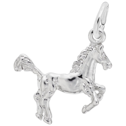 Leaping Horse Charm for Pet Lovers - Elegant Animal Jewelry 5618