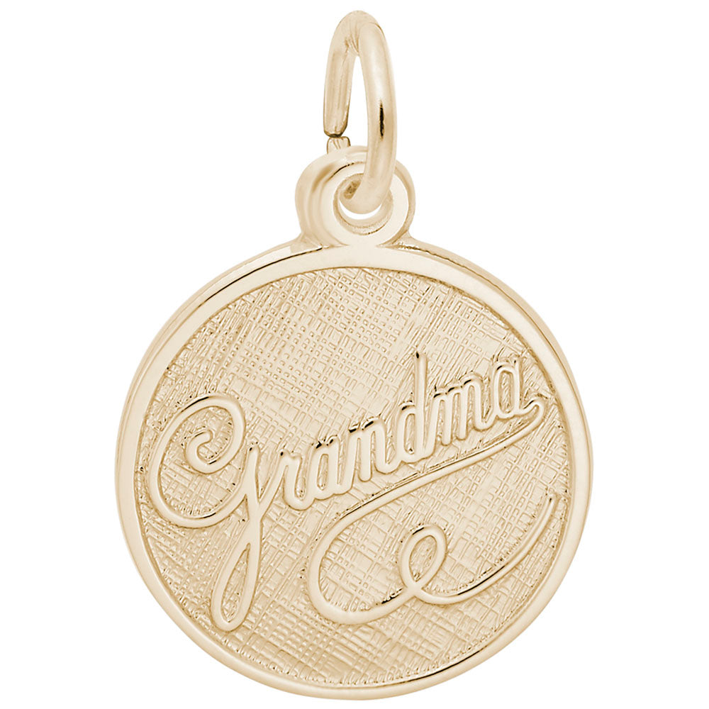 Personalized Grandma Disc Charm - Heartfelt Gift for Grandparents 5620