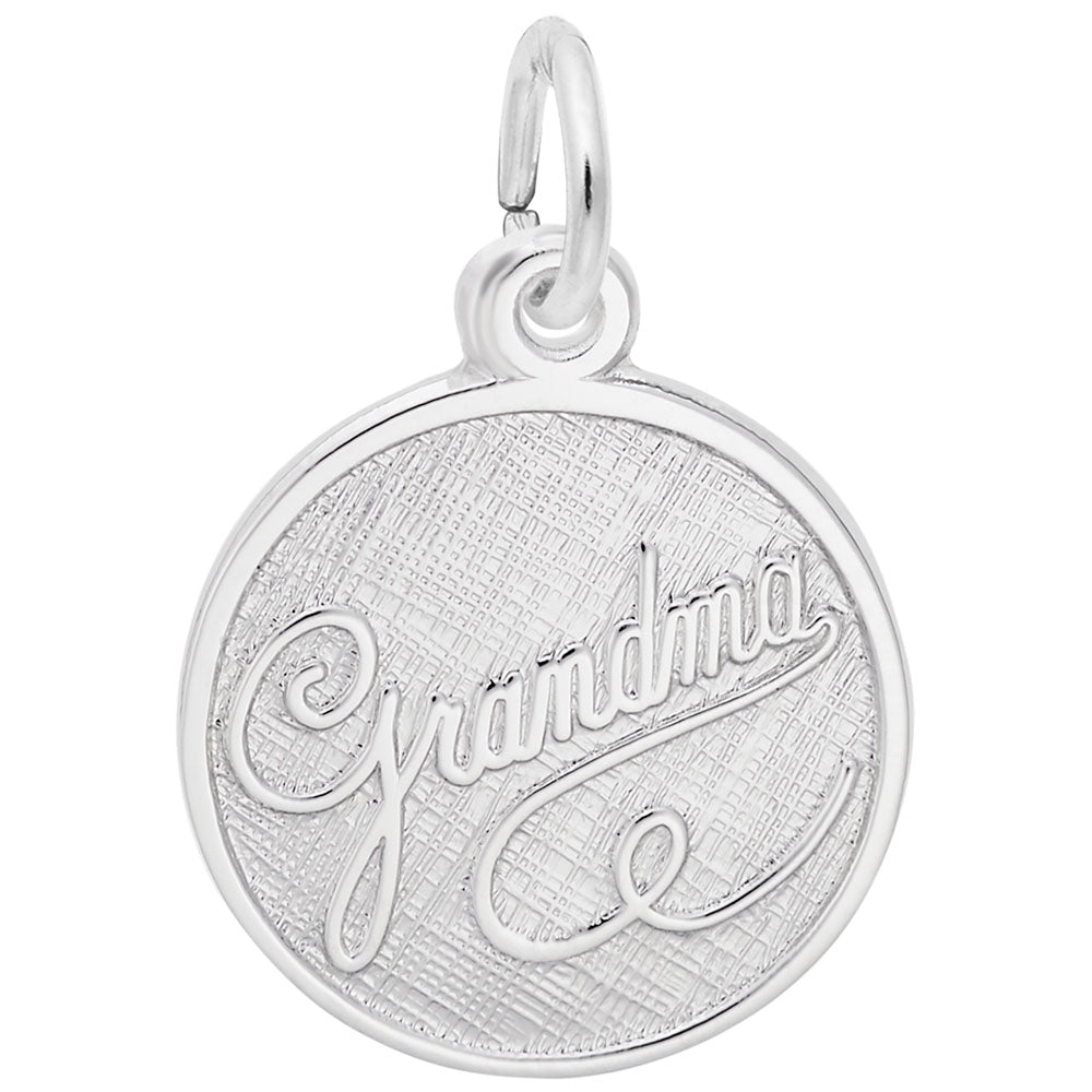 Personalized Grandma Disc Charm - Heartfelt Gift for Grandparents 5620