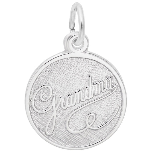 Personalized Grandma Disc Charm - Heartfelt Gift for Grandparents 5620