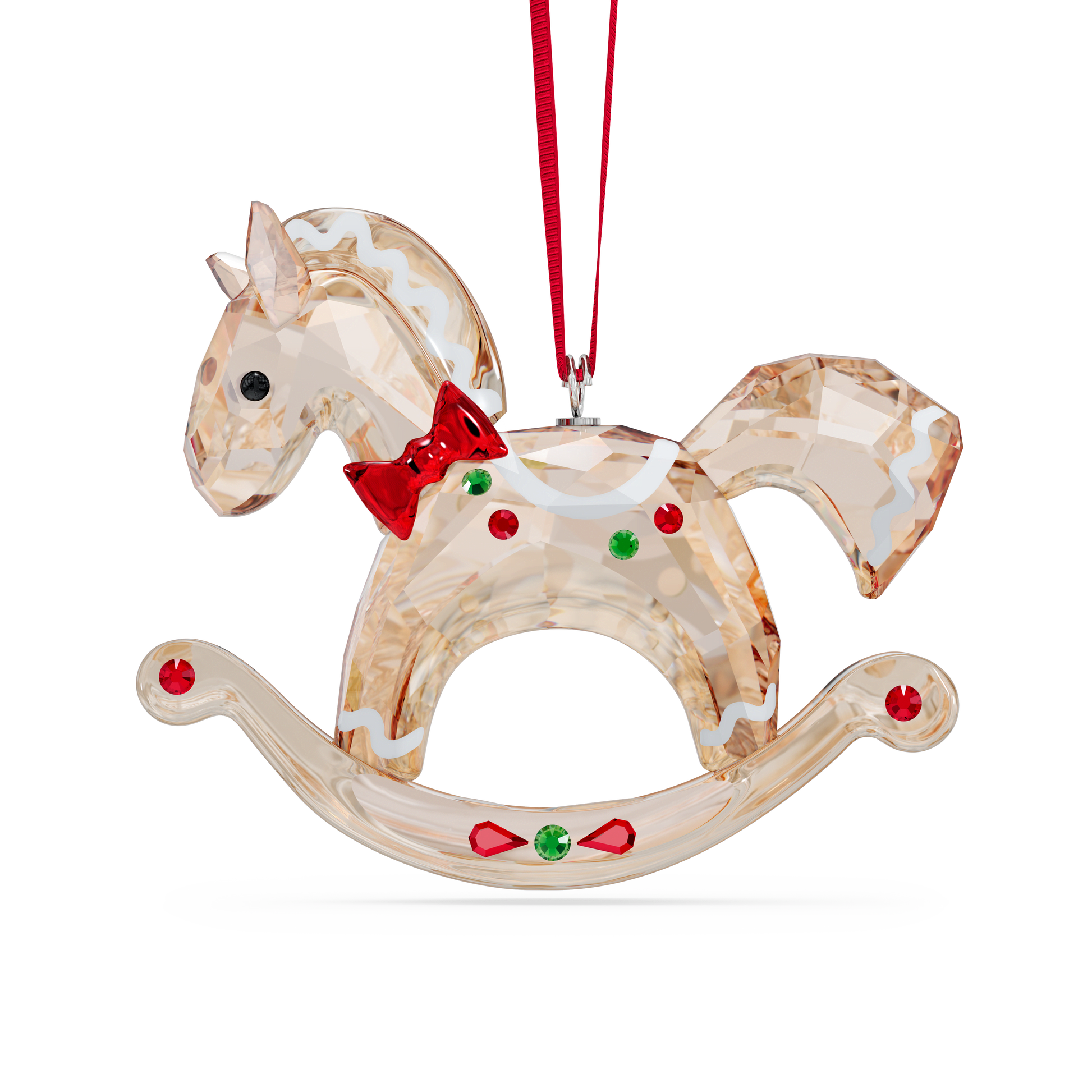 Holiday Cheers Gingerbread Rocking Horse Ornament