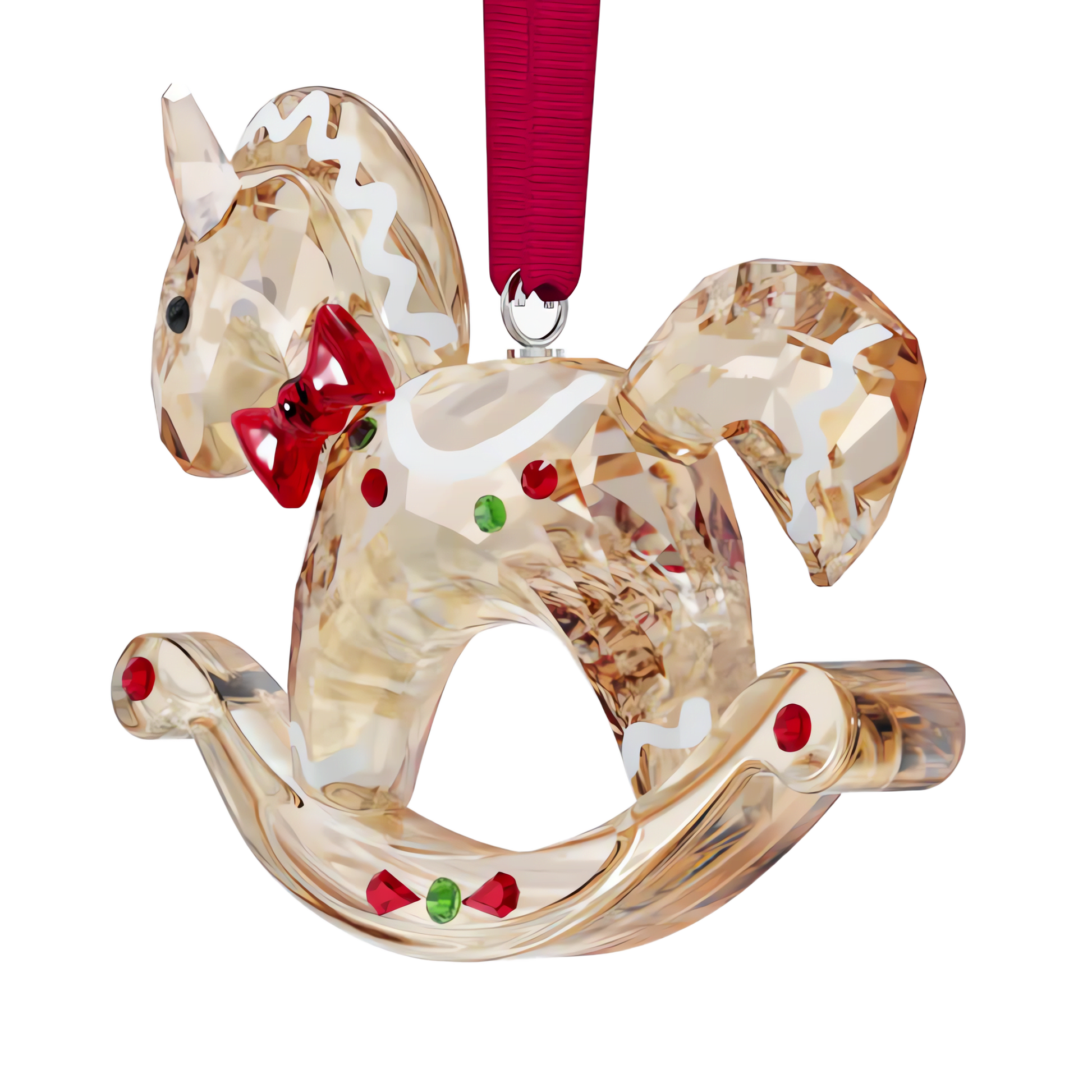 Holiday Cheers Gingerbread Rocking Horse Ornament