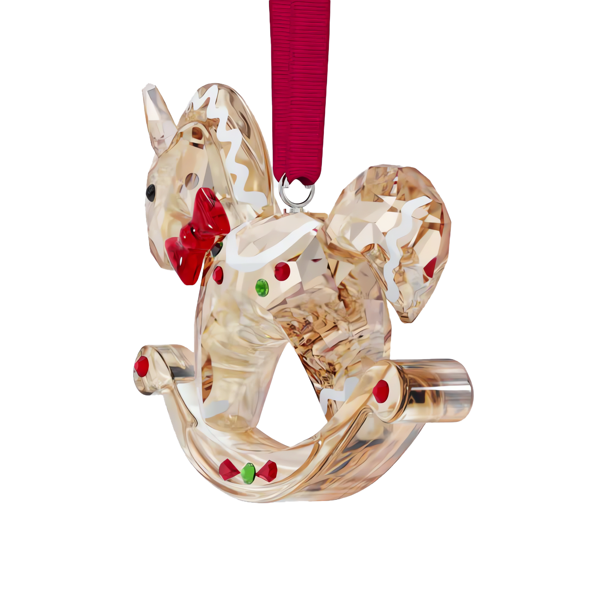 Holiday Cheers Gingerbread Rocking Horse Ornament