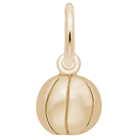 Basketball Accent Charm for Sports Jewelry - Rembrandt Charms 5628
