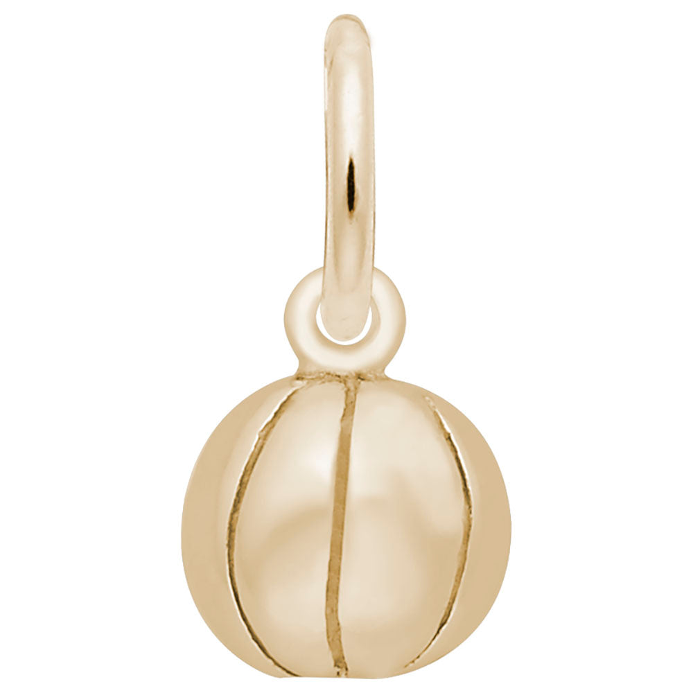 Basketball Accent Charm for Sports Jewelry - Rembrandt Charms 5628
