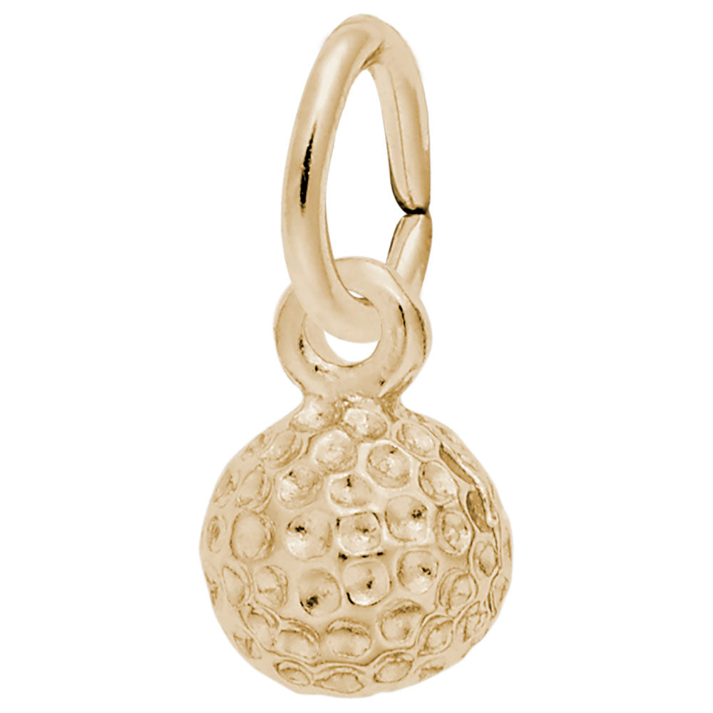 Golf Ball Accent Charm for Bracelets - Perfect Sports Jewelry 5629