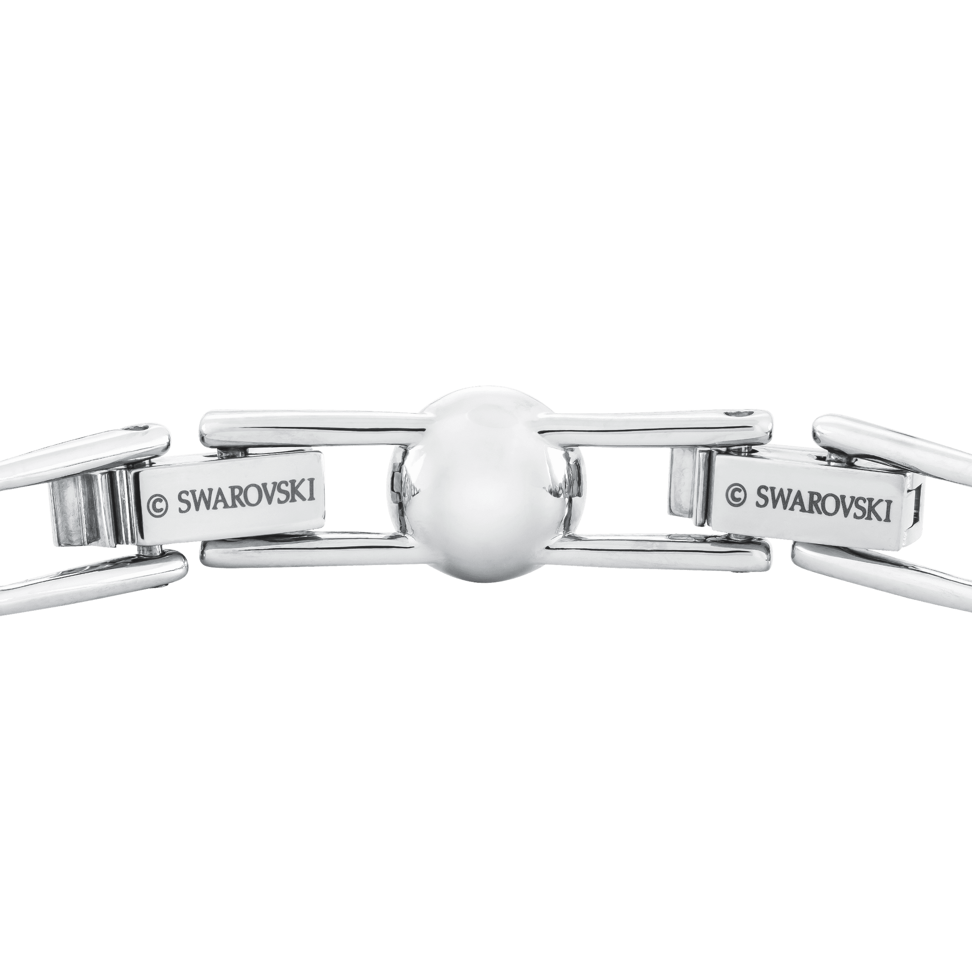 Una Angelic bracelet, Round cut, Small, White, Rhodium plated