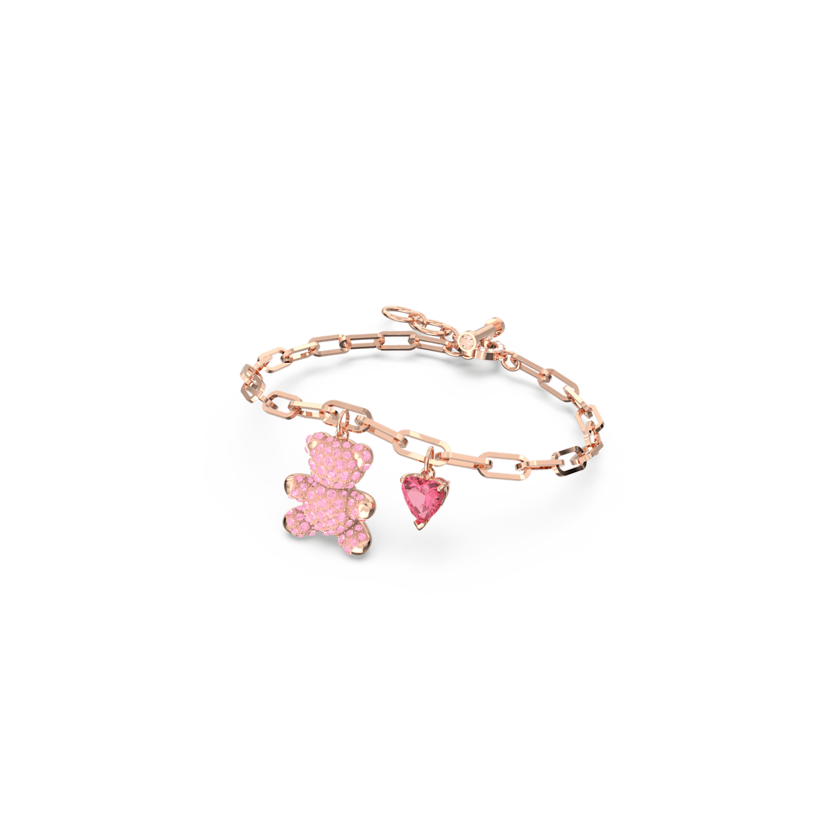 Teddy bracelet, Bear, Pink, Rose gold-tone plated