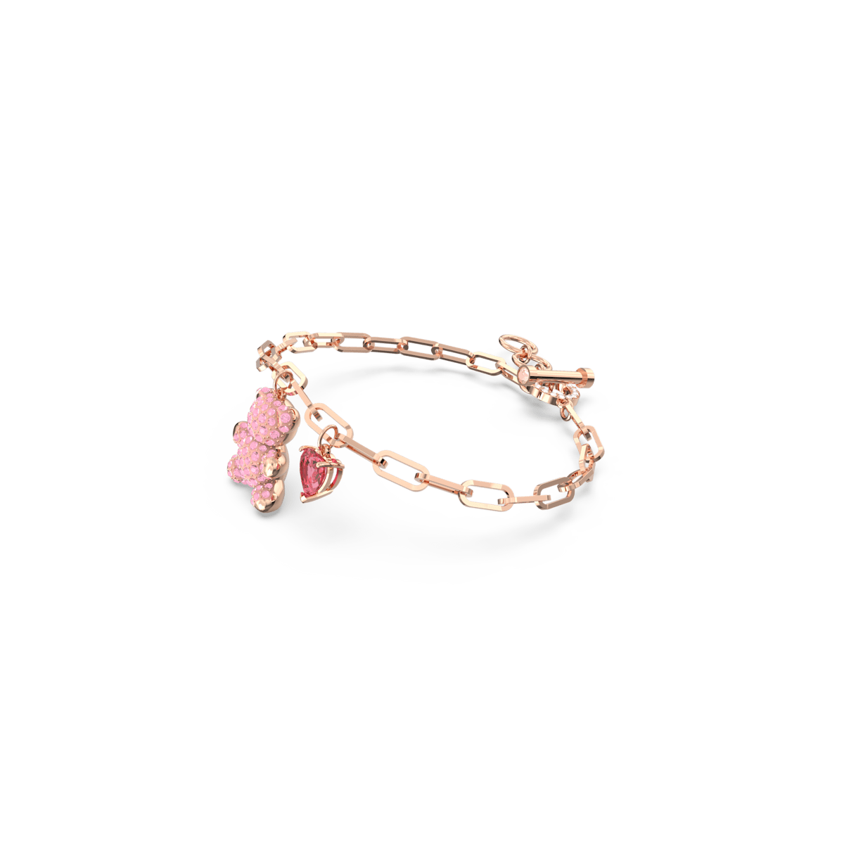 Teddy bracelet, Bear, Pink, Rose gold-tone plated